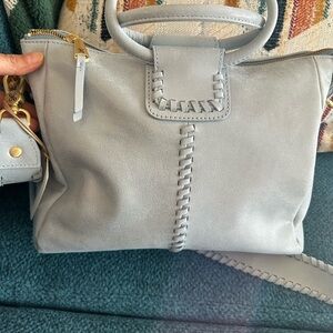 HOBO Light Blue Crossbody Bag with Gold Details